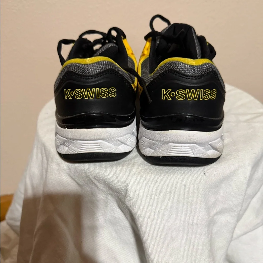 K-Swiss Men's Athletic Shoes in Black, Yellow, and White - Picture 3 of 5